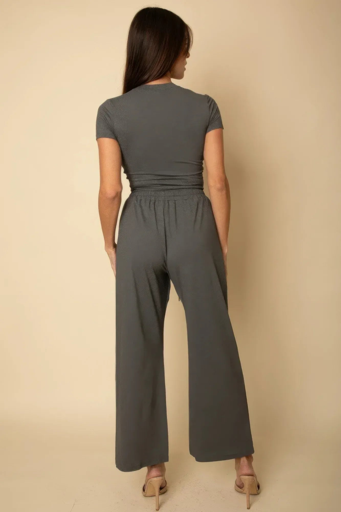 Relaxed Fit Top And Wide-leg Pants Set | Mixtshop LLC