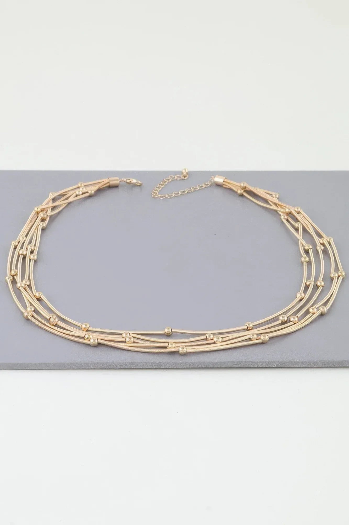 Multi Pillar Beaded Necklace Secondary image