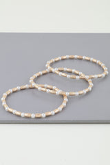 Triple Pillar Pearl Beaded Bracelet | Mixtshop LLC