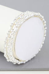 Triple Pillar Stone Beaded Bracelet | Mixtshop LLC