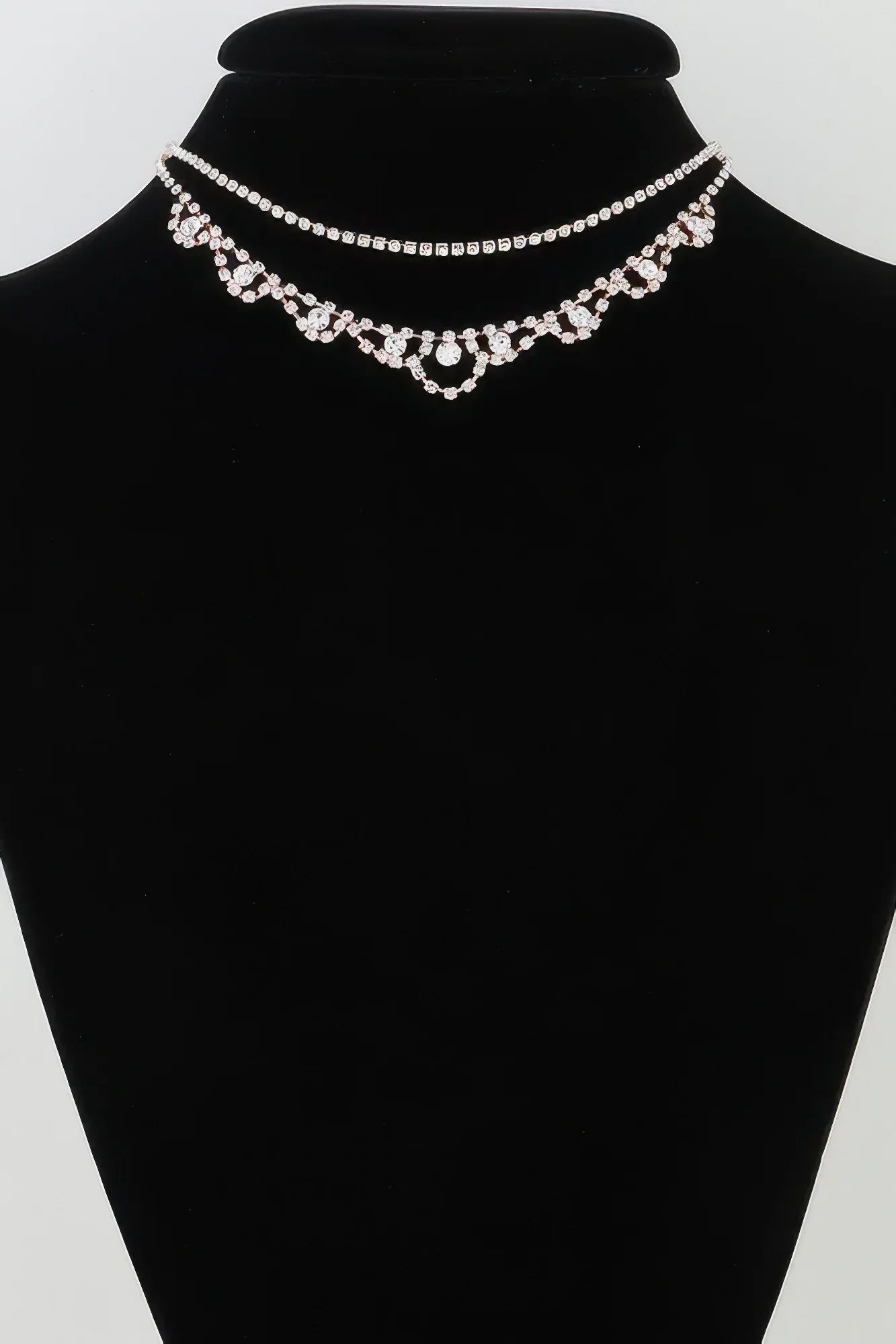 Bejeweled Curtain Drop Ballgown Necklace | Mixtshop LLC