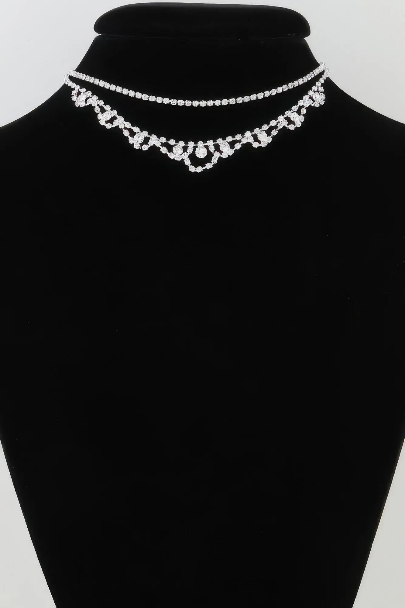 Bejeweled Curtain Drop Ballgown Necklace | Mixtshop LLC