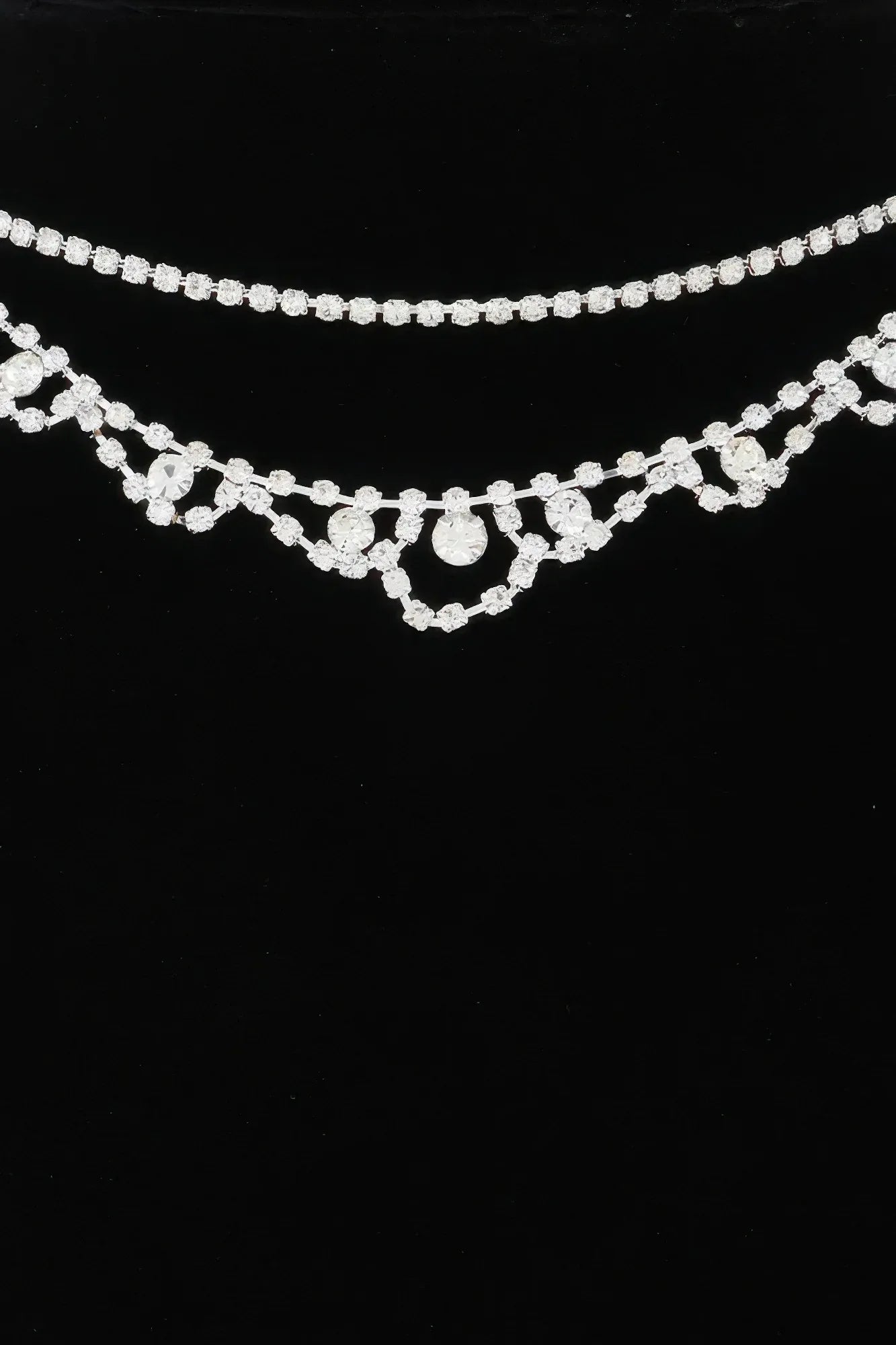 Bejeweled Curtain Drop Ballgown Necklace | Mixtshop LLC