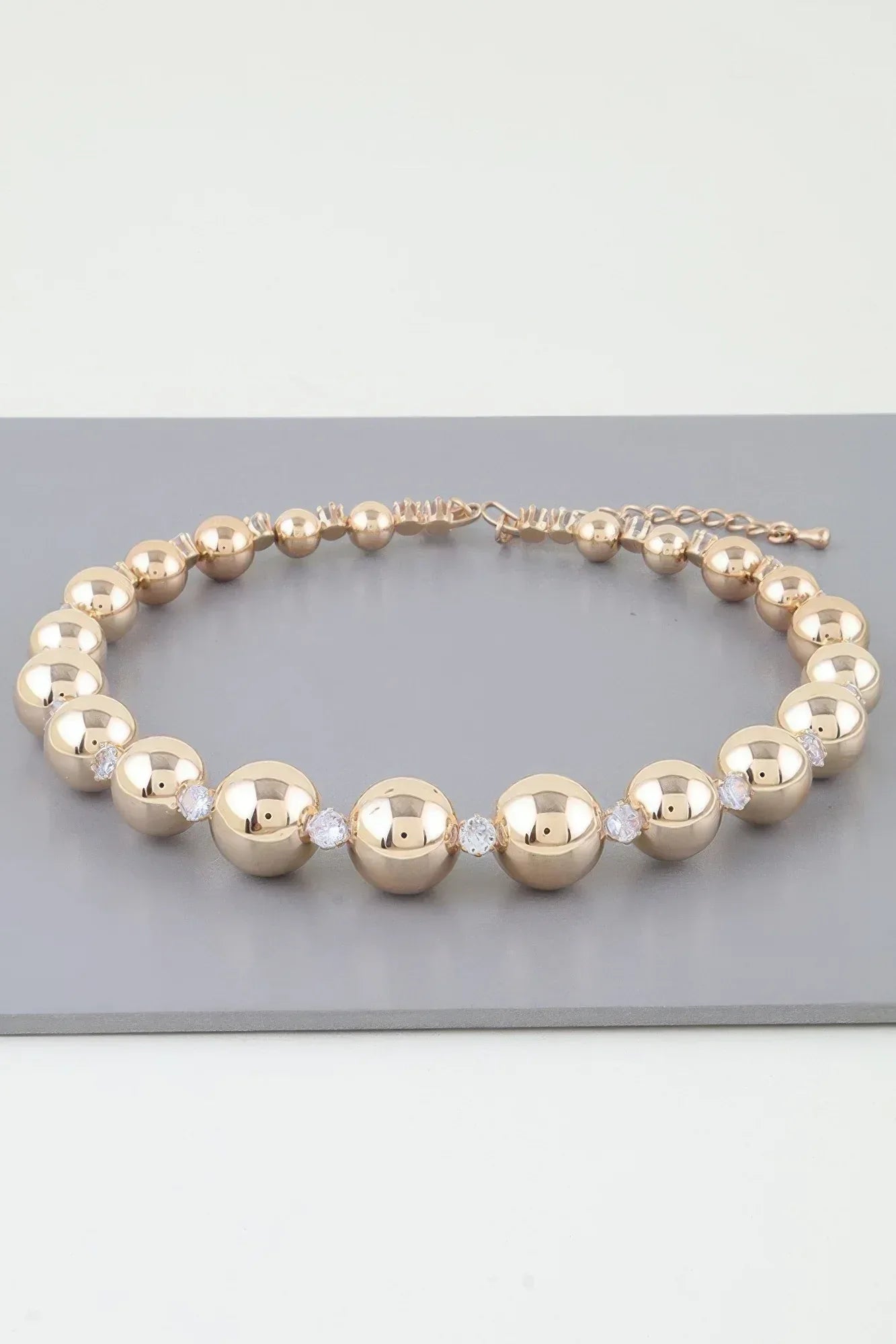 Rhinestone Beaded Choker Necklace Secondary image