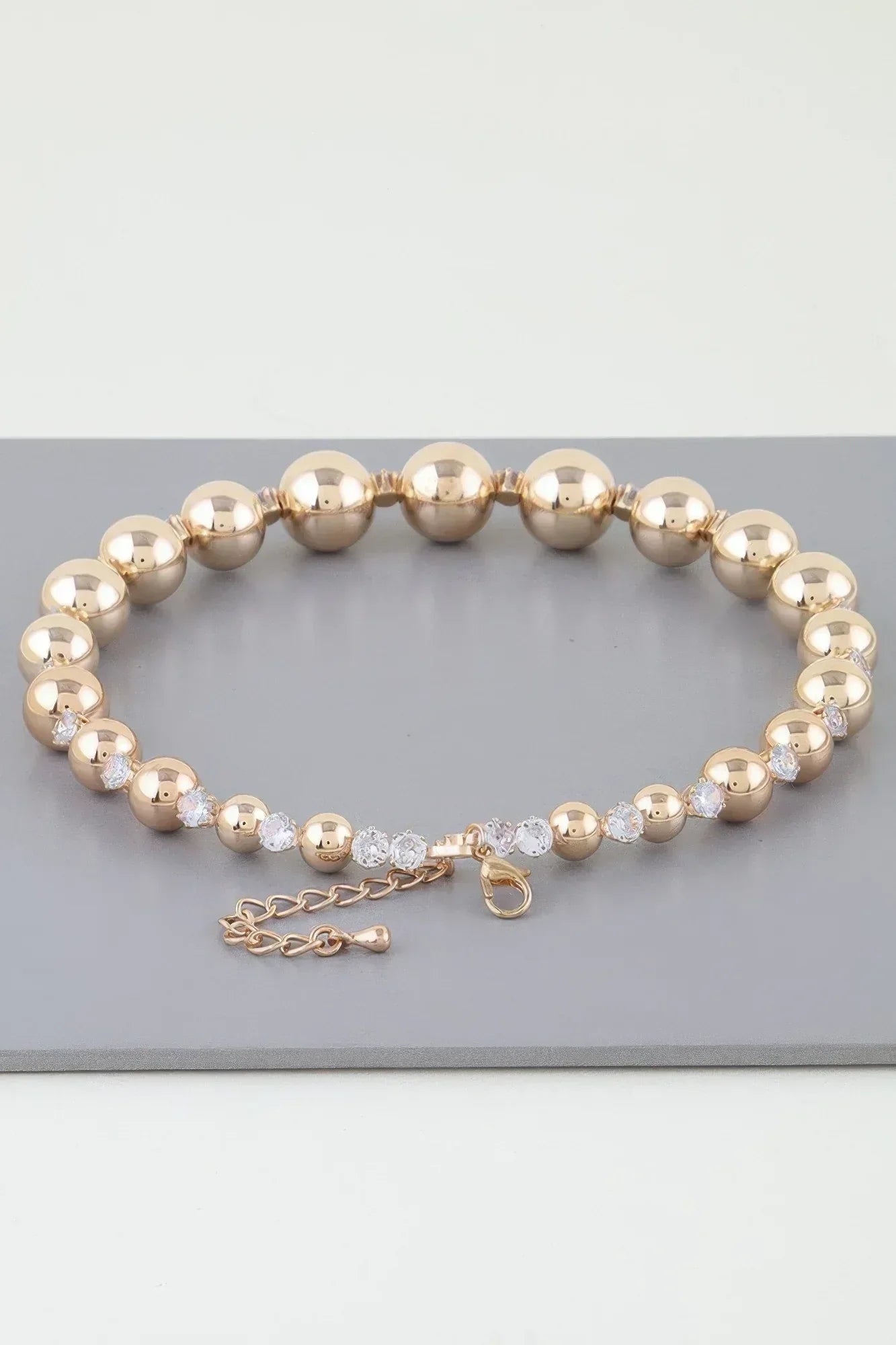 Rhinestone Beaded Choker Necklace | Mixtshop LLC