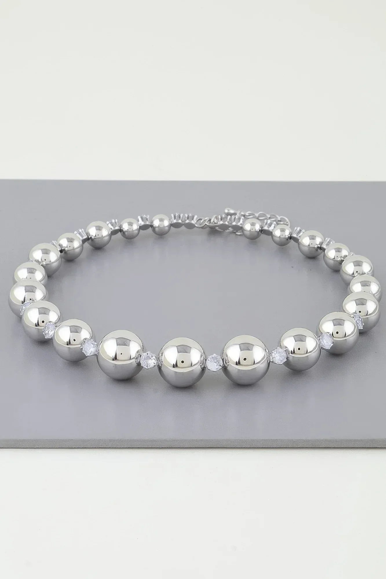 Rhinestone Beaded Choker Necklace | Mixtshop LLC