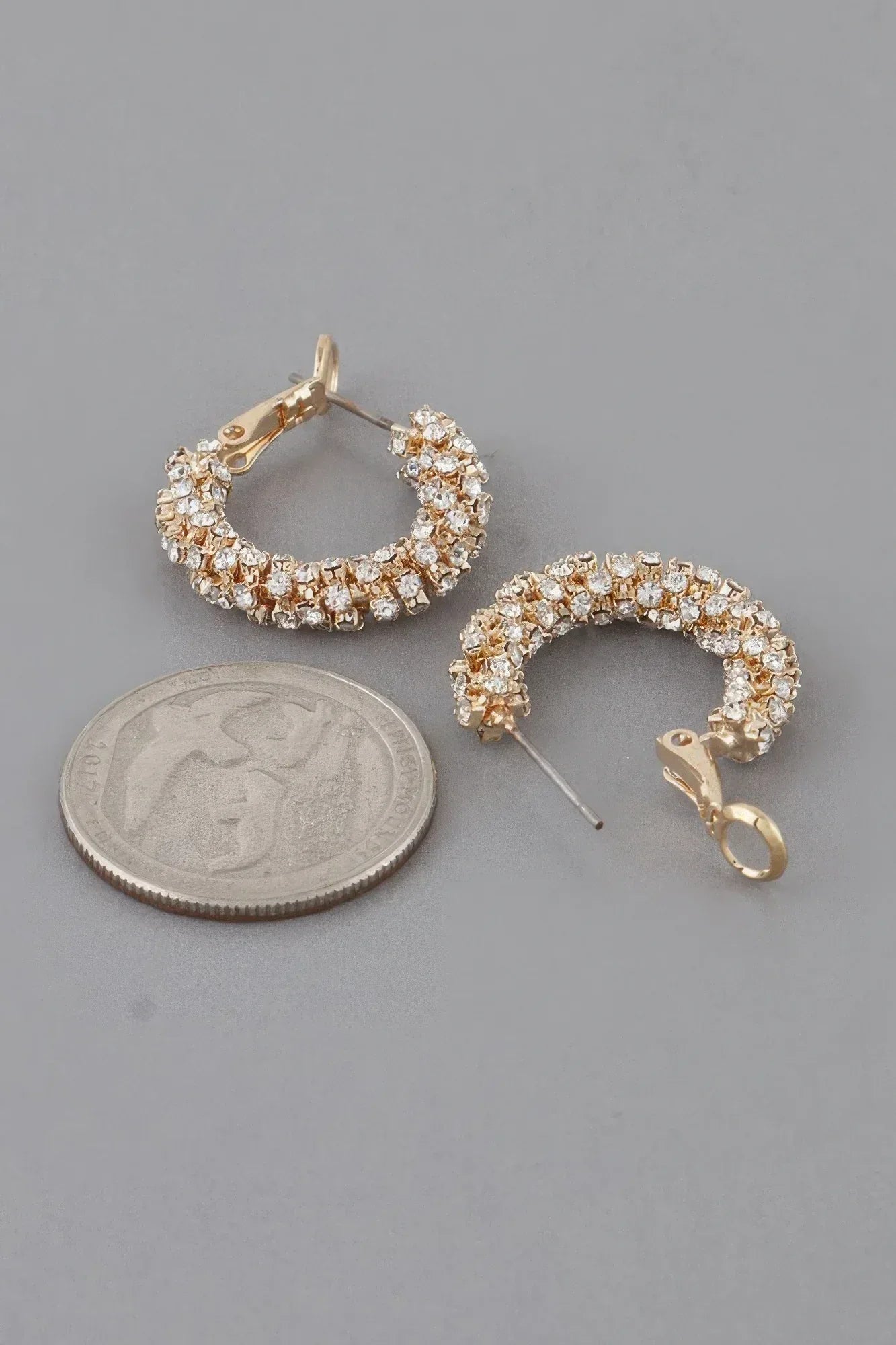 Petite Bejeweled Hoop Earrings Secondary image