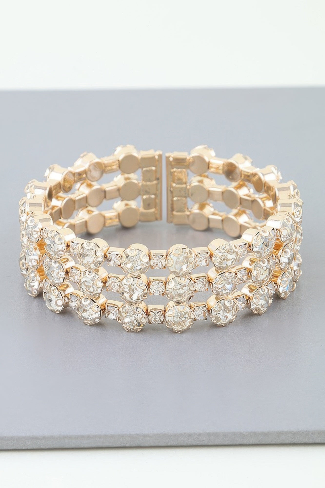 Triple Bejeweled Cuff Bracelet | Mixtshop LLC