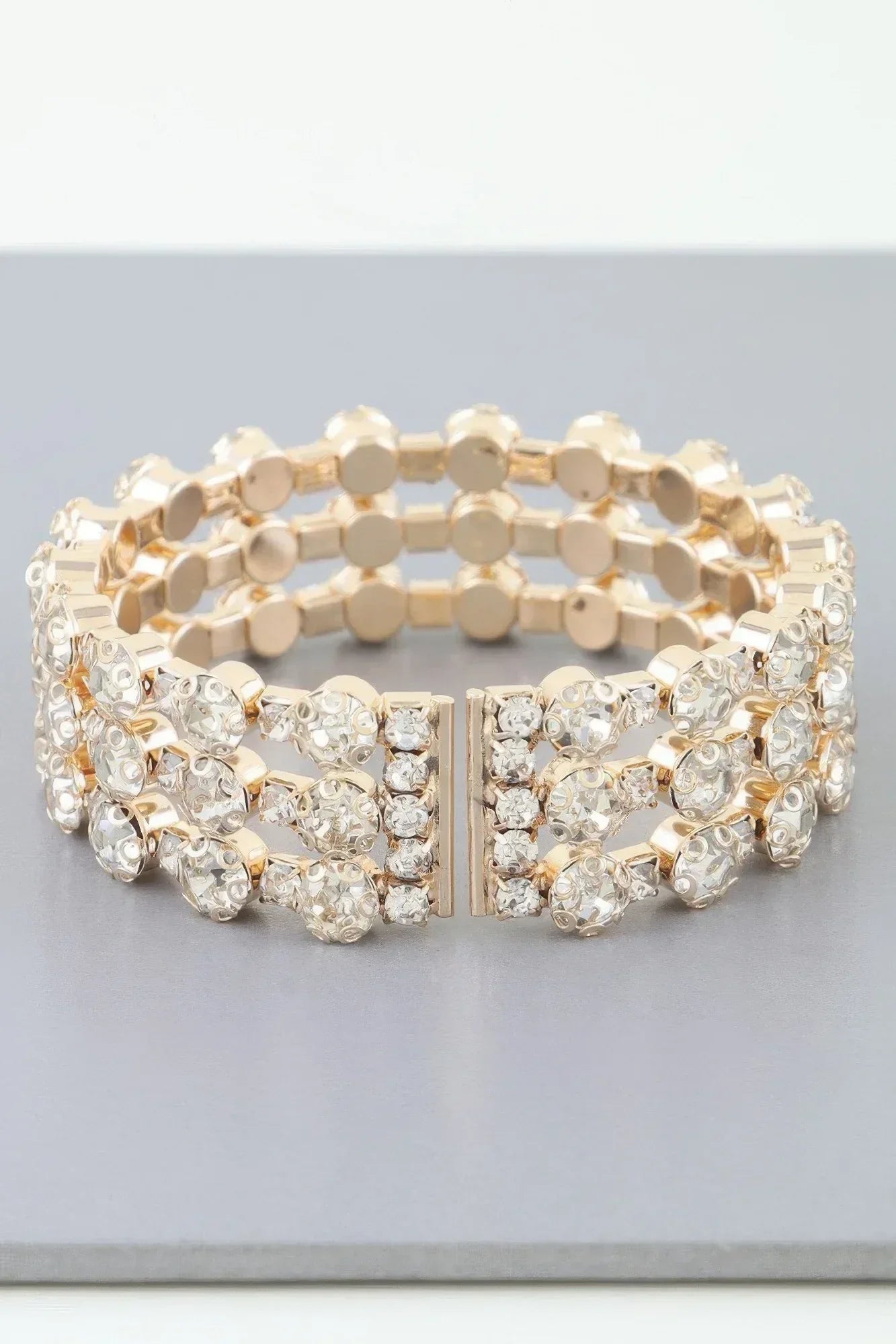 Triple Bejeweled Cuff Bracelet | Mixtshop LLC