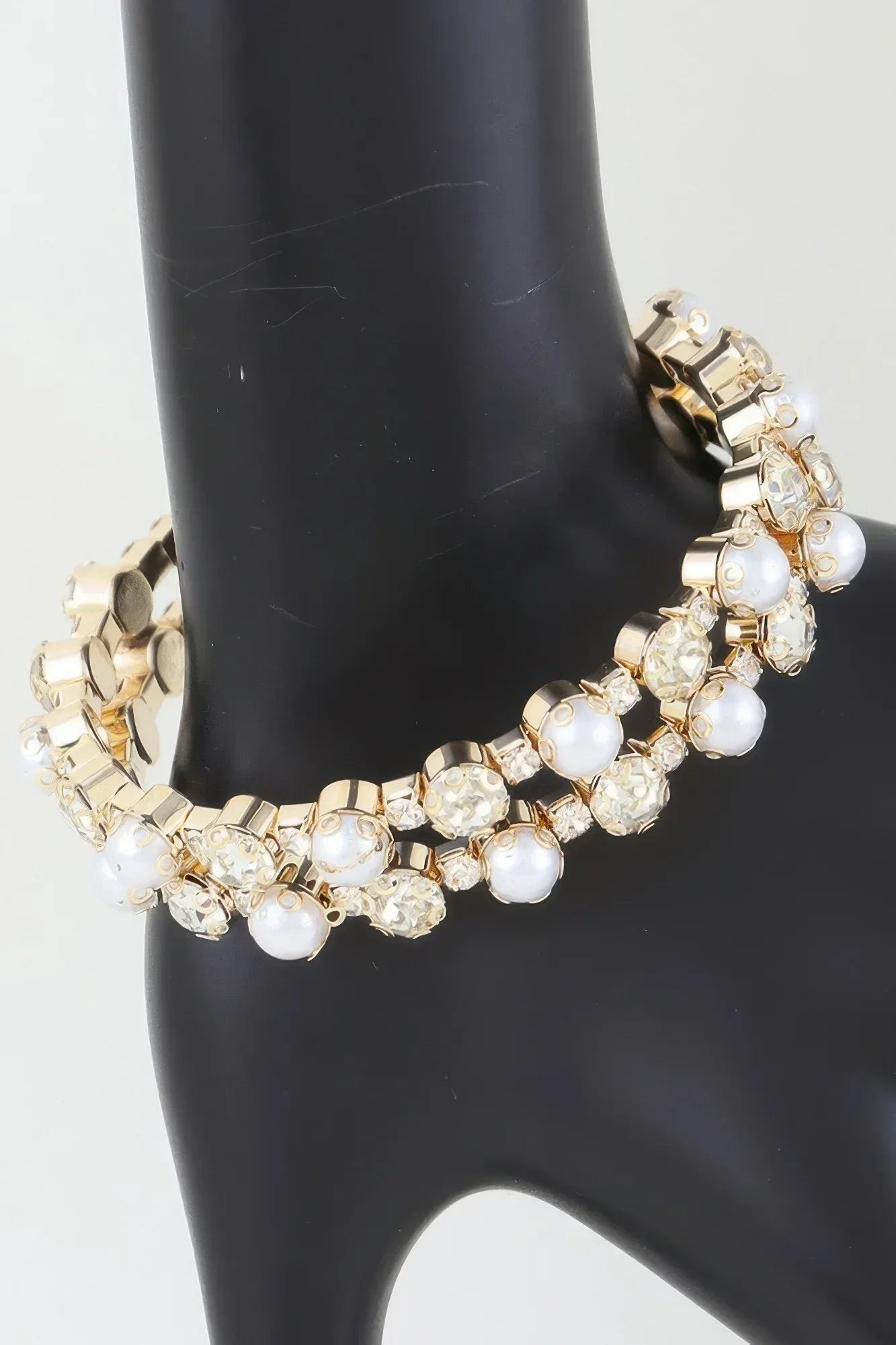 Double Pearled Cuff Bracelet | Mixtshop LLC Main image