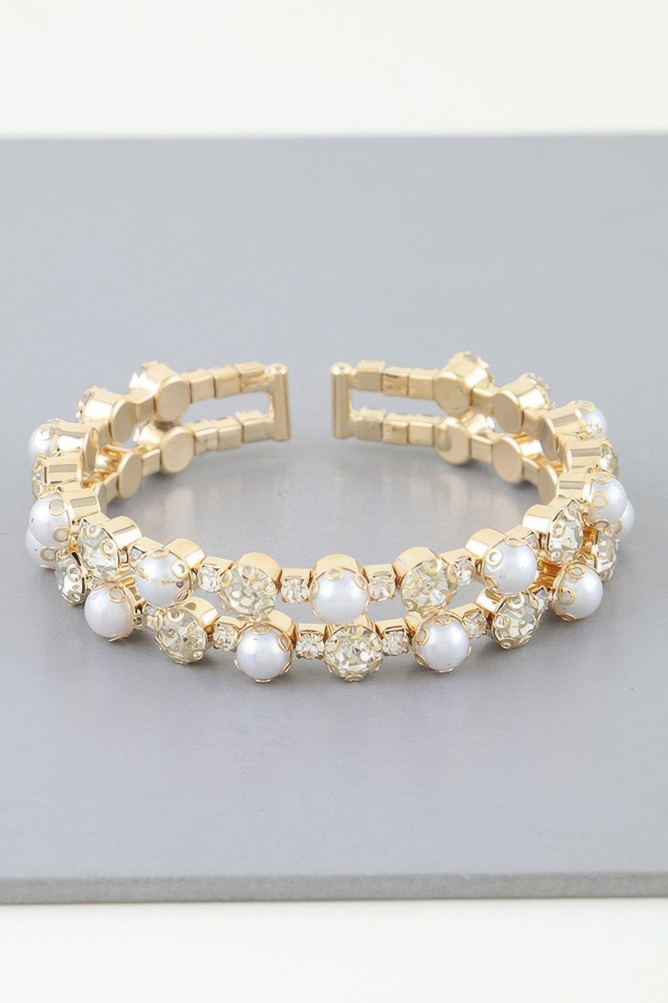 Double Pearled Cuff Bracelet | Mixtshop LLC