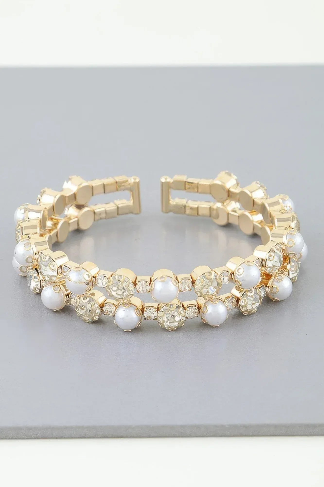 Double Pearled Cuff Bracelet | Mixtshop LLC