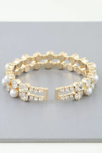 Double Pearled Cuff Bracelet | Mixtshop LLC