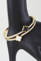 Twin Clover Jewel Wrap Bracelet | Mixtshop LLC