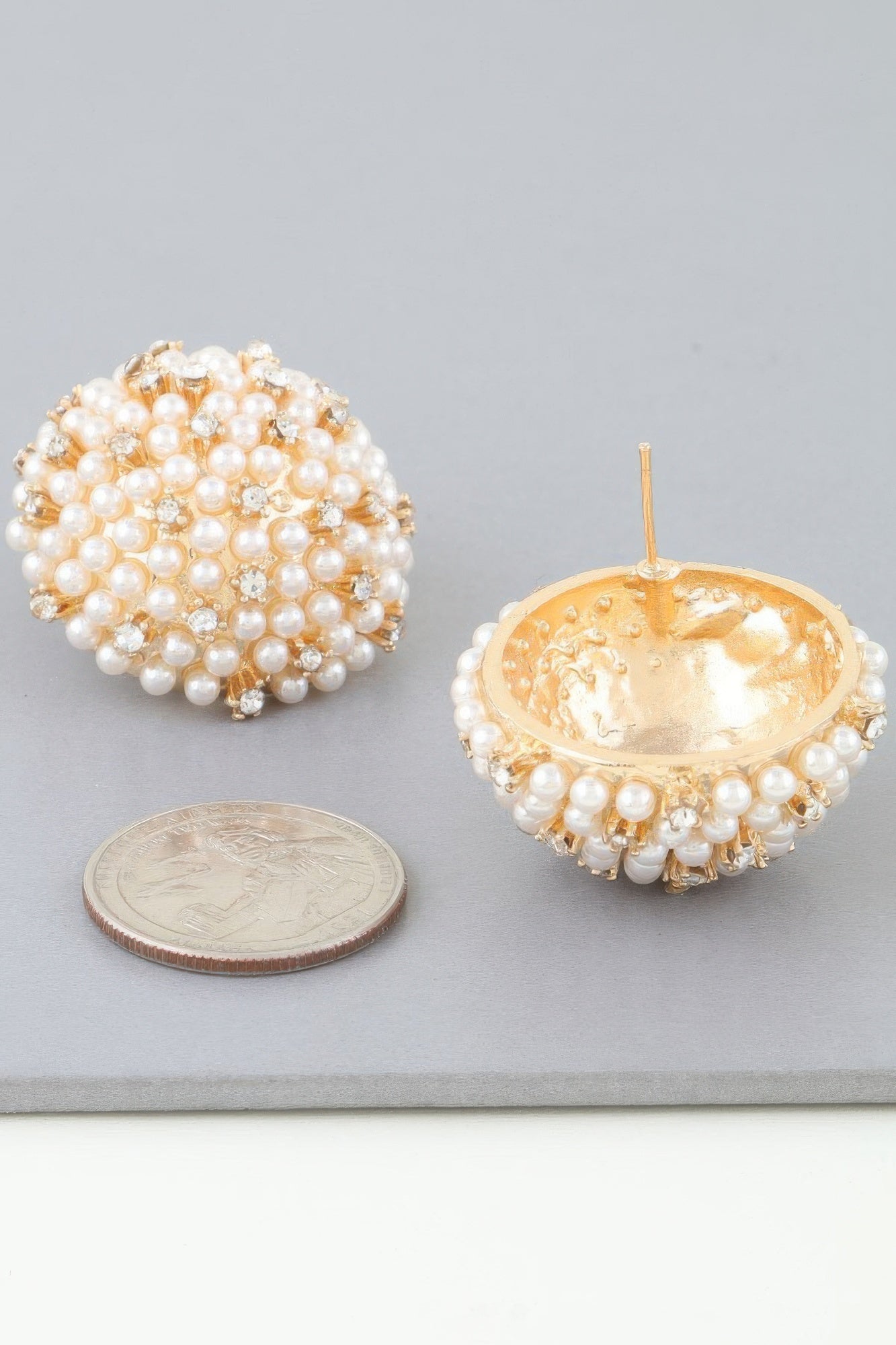 Pearled Sky Dome Stud Earrings | Mixtshop LLC