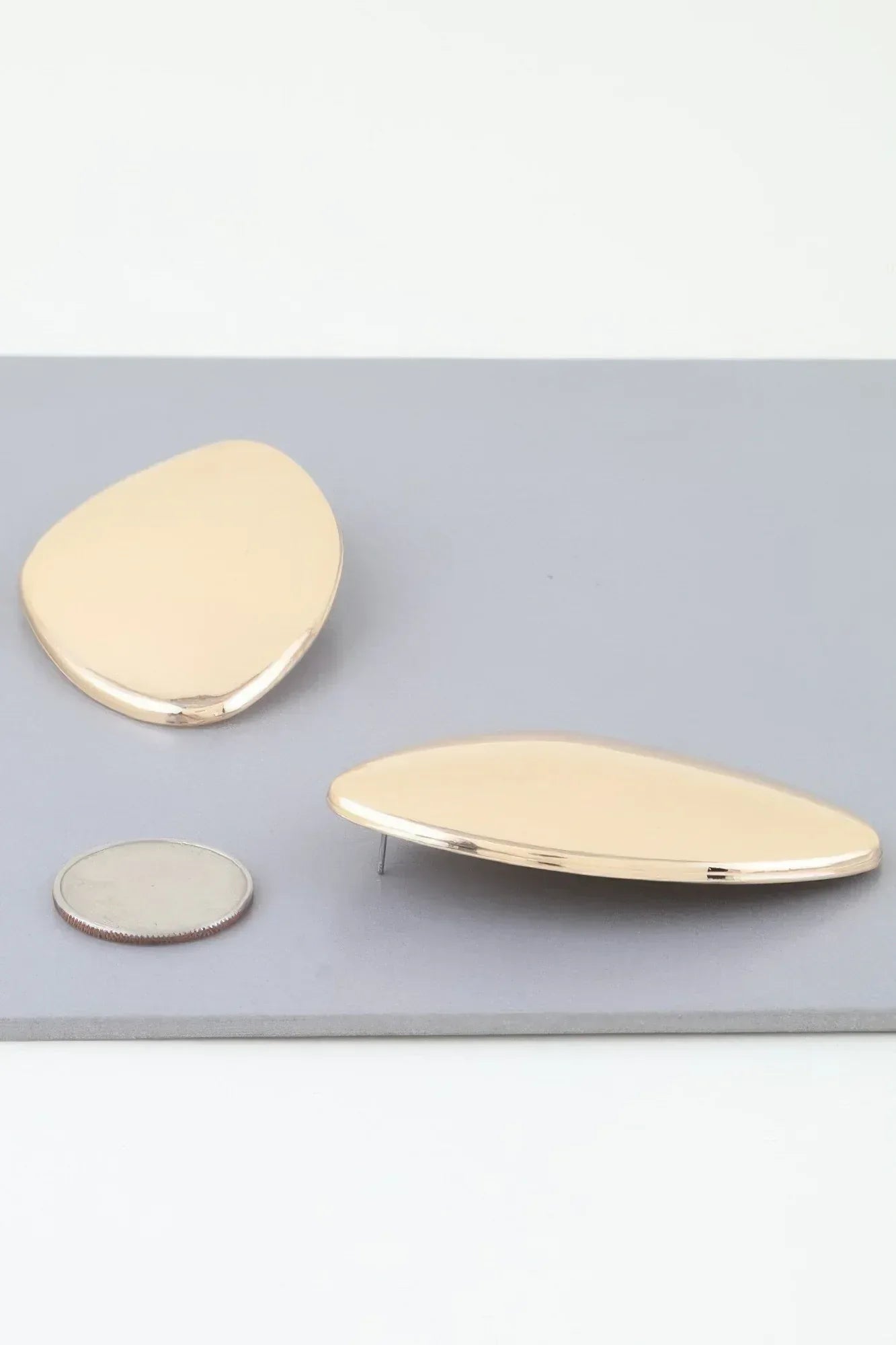 Modern Abstract Plate Stud Earrings | Mixtshop LLC