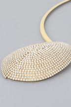 Rhinestone Plate Choker Necklace | Mixtshop LLC