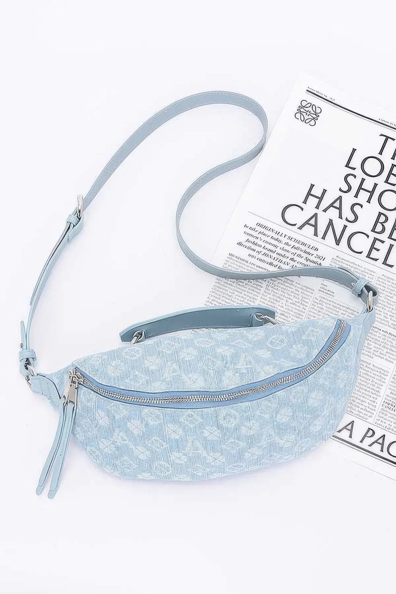 Embossed Denim Crossbody Bag | Mixtshop LLC