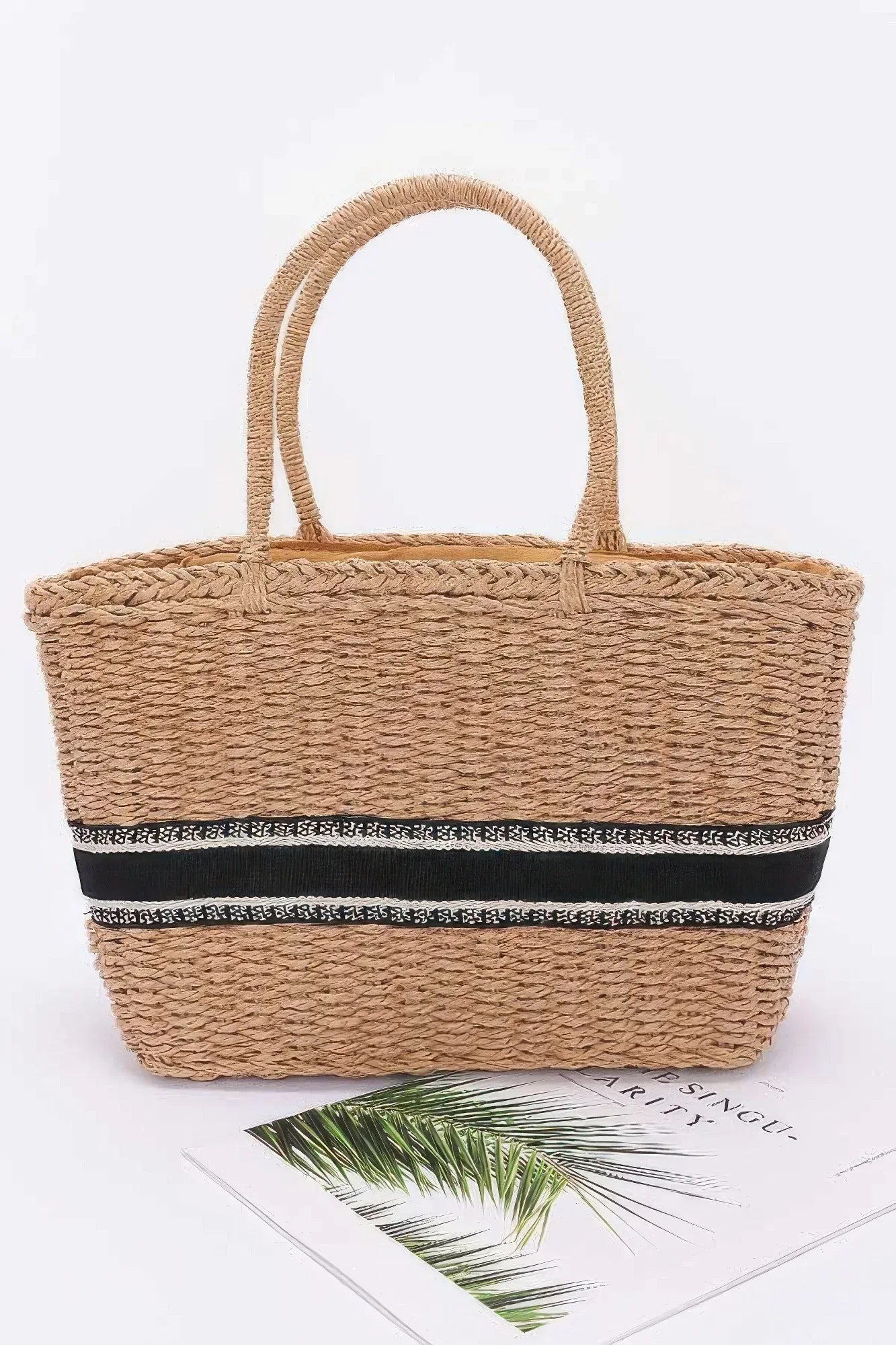 Faux Straw Tote Bag | Mixtshop LLC Main image