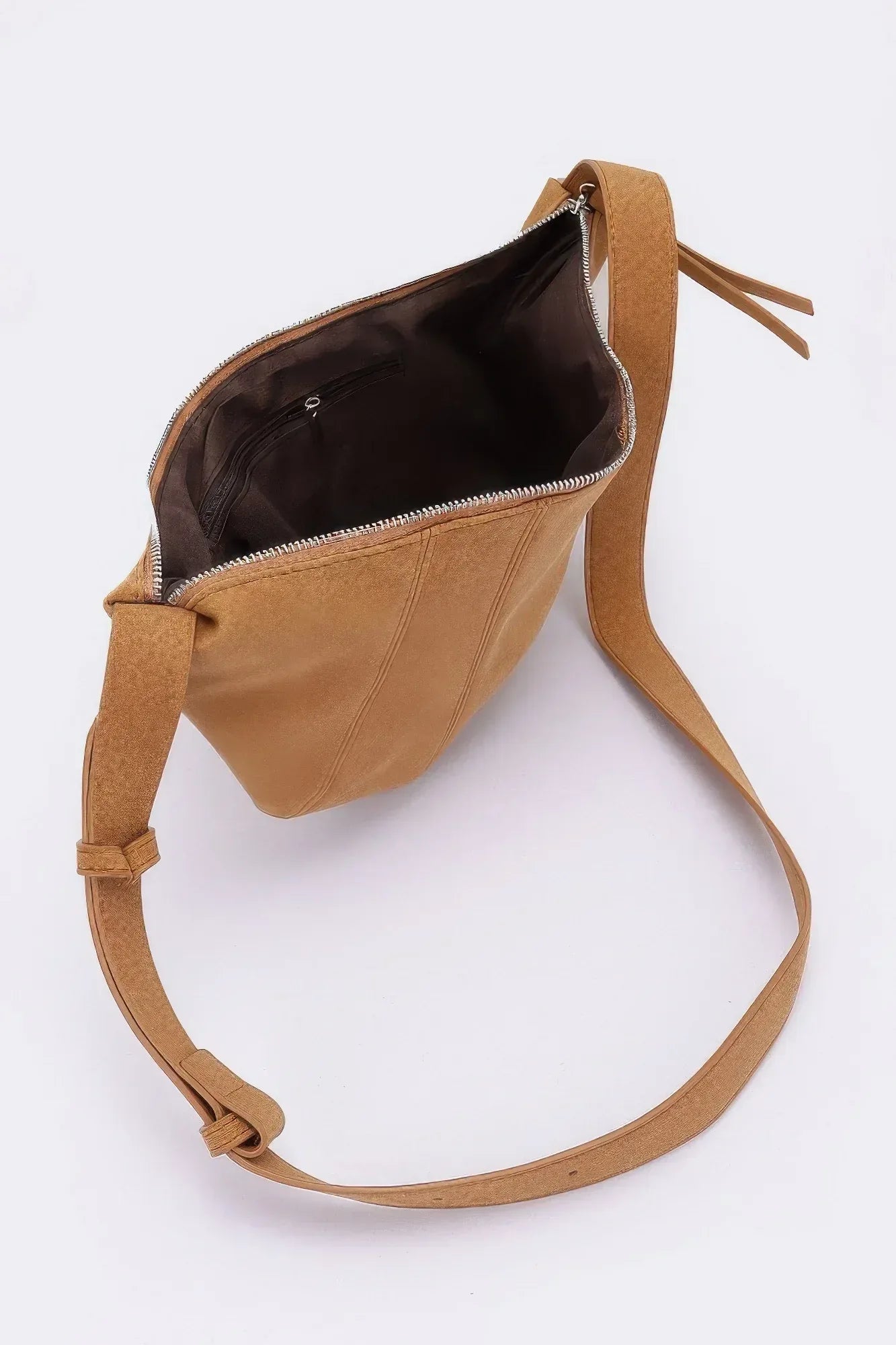 Faux Suede Croissant Bag | Mixtshop LLC