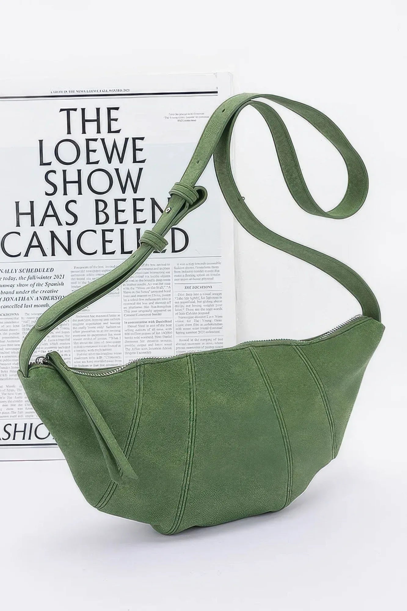 Faux Suede Croissant Bag | Mixtshop LLC
