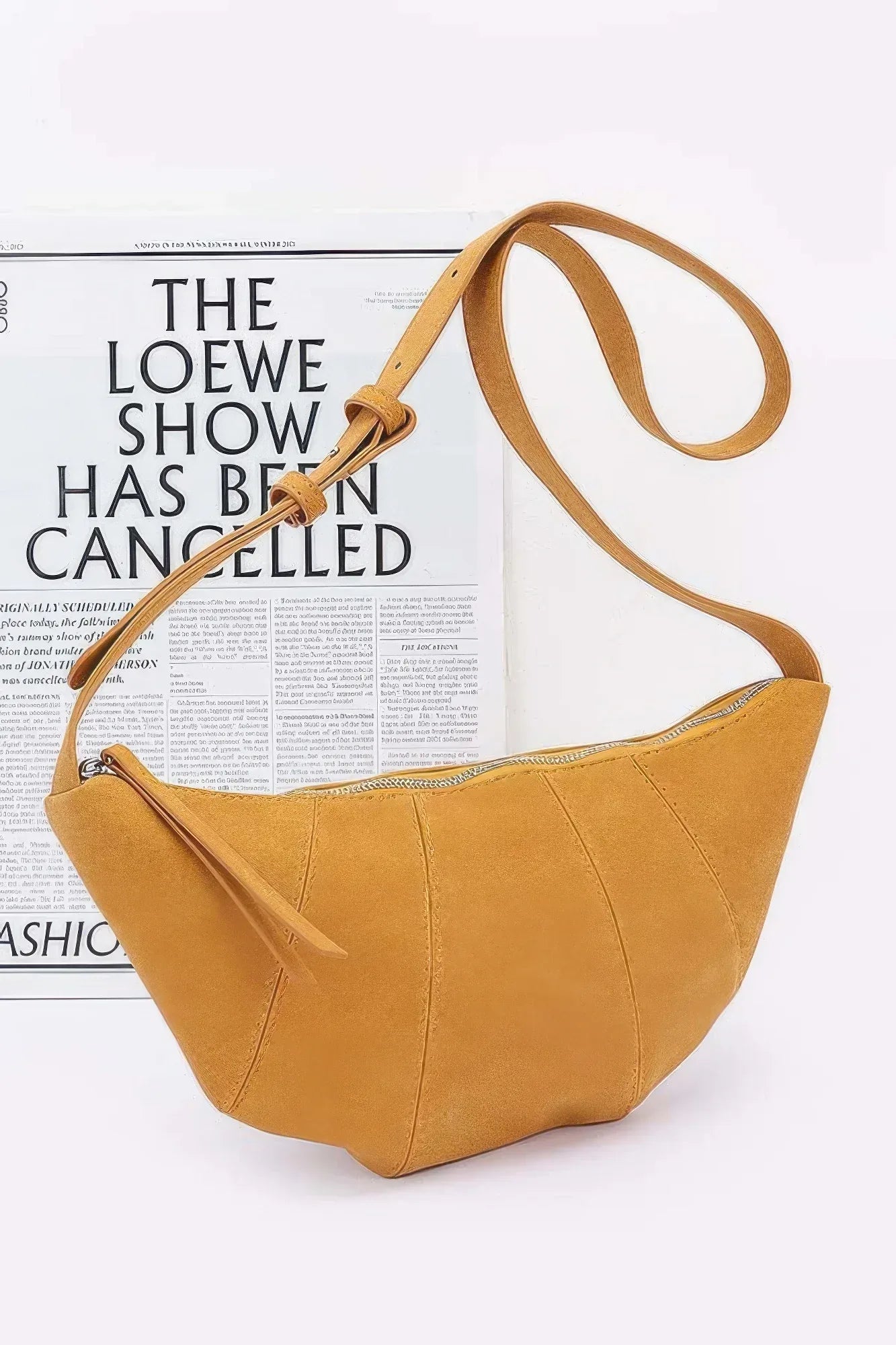 Faux Suede Croissant Bag | Mixtshop LLC