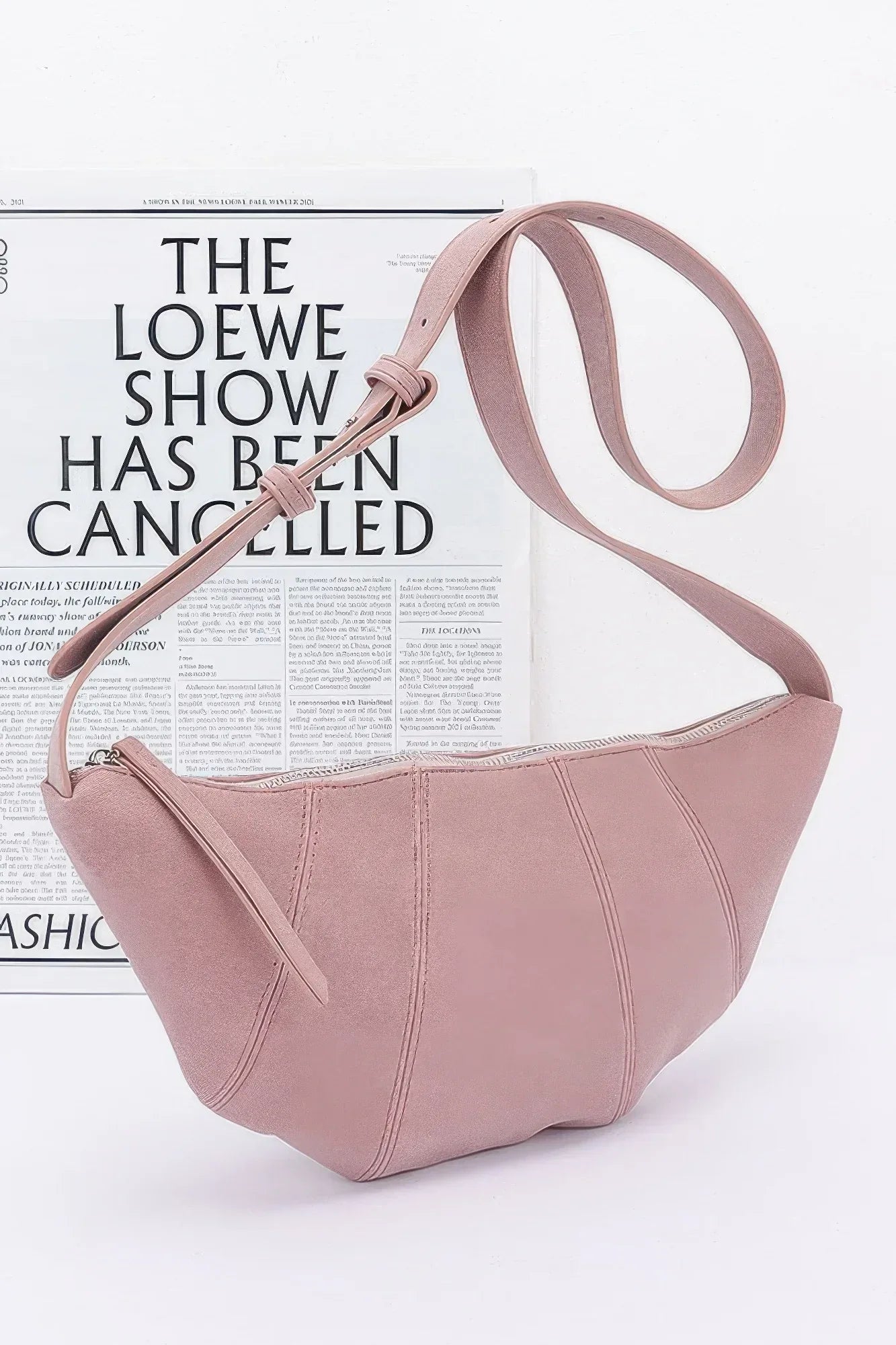 Faux Suede Croissant Bag | Mixtshop LLC