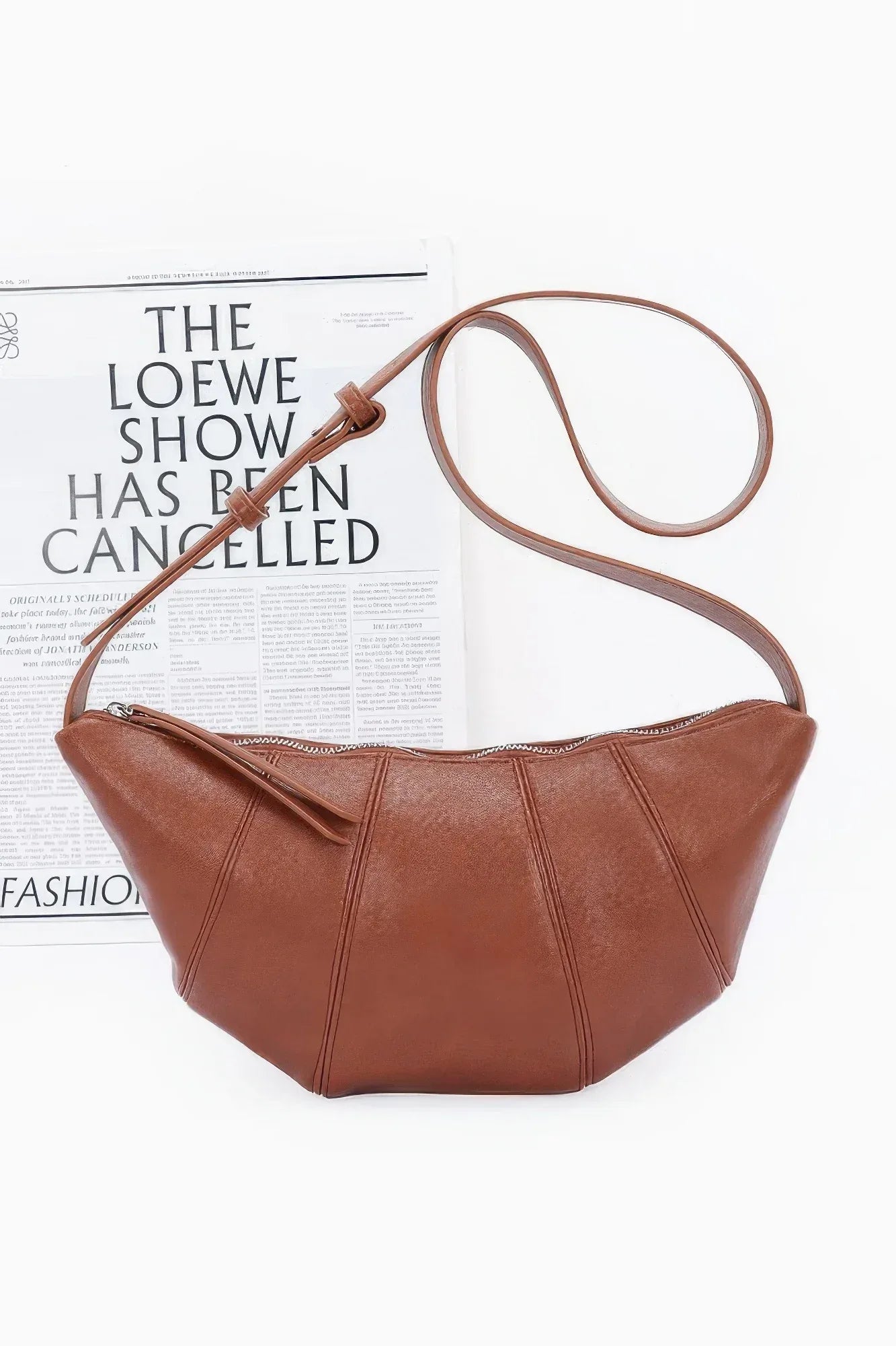 Faux Leather Croissant Bag | Mixtshop LLC Main image
