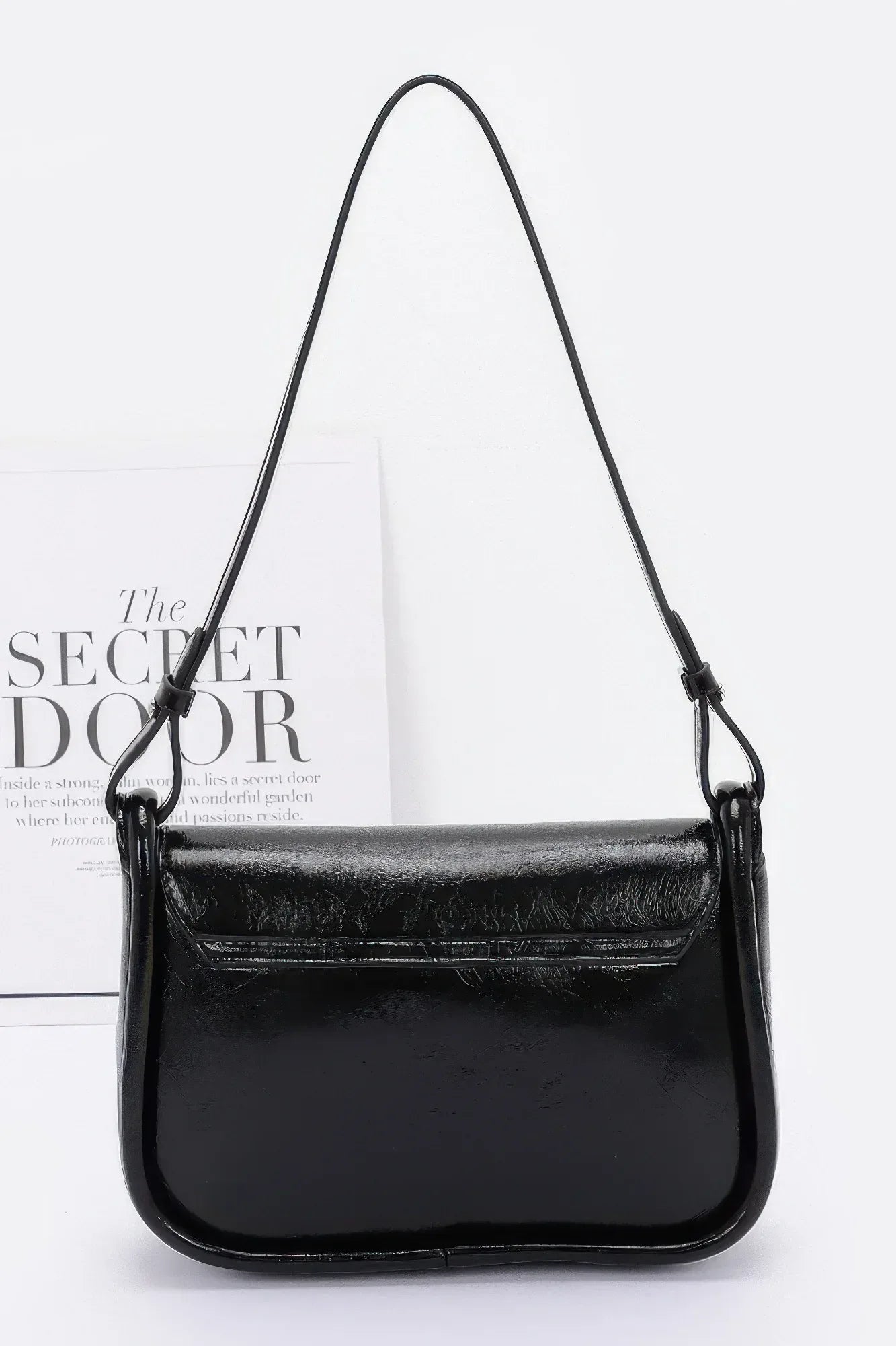 Faux Leather Bow Flap Bag | Mixtshop LLC