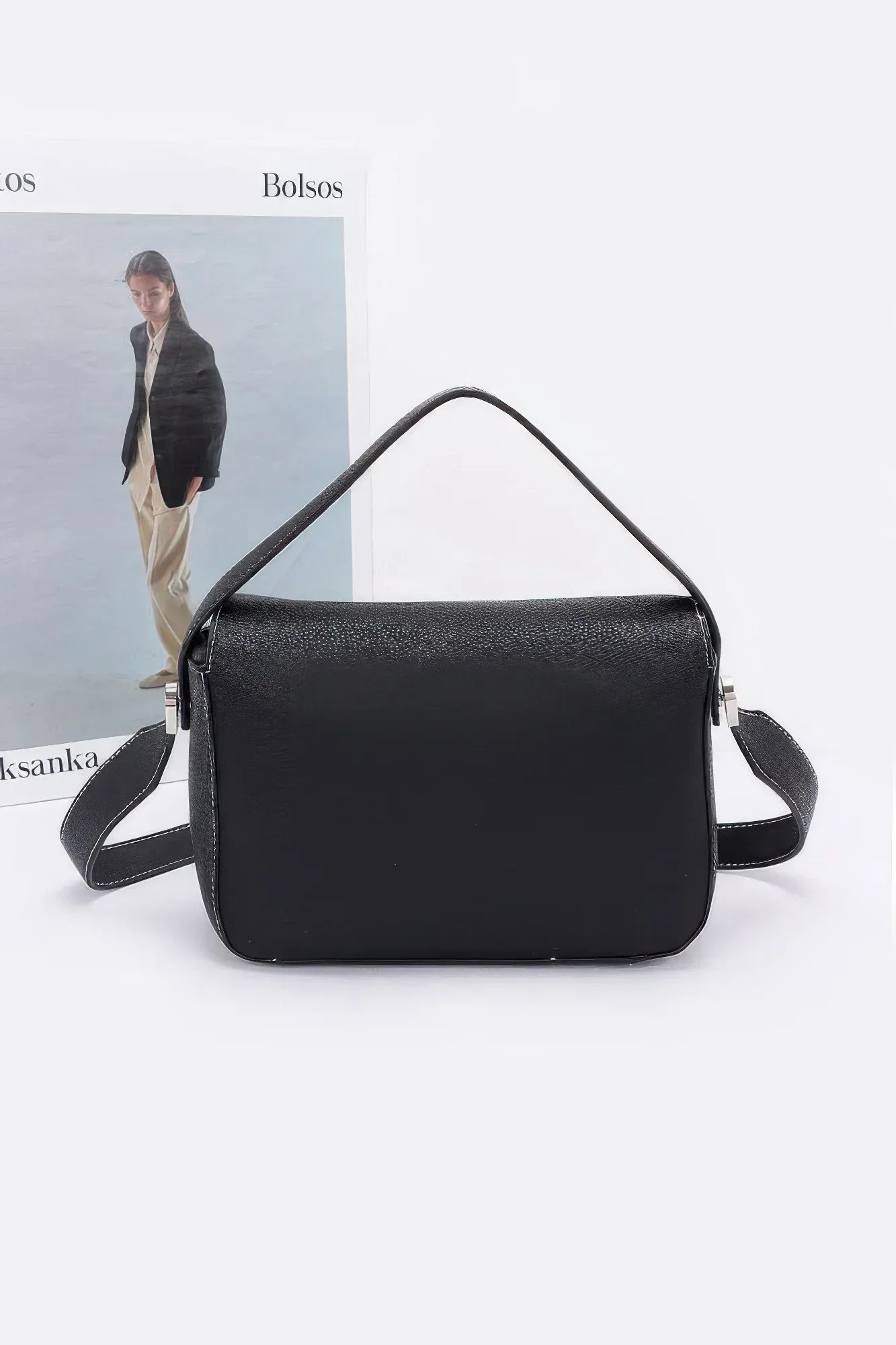 Faux Leather Crossbody Handle Bag | Mixtshop LLC Main image