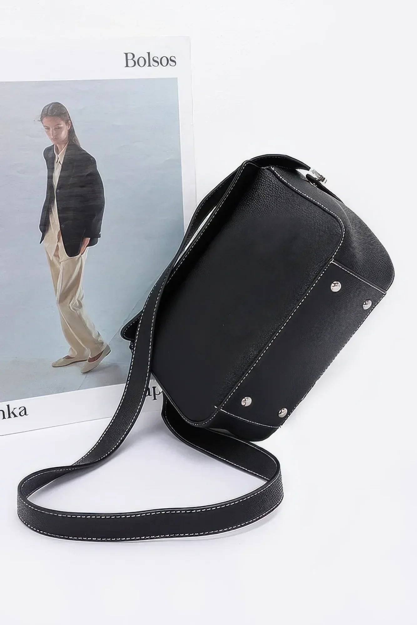Faux Leather Crossbody Handle Bag | Mixtshop LLC