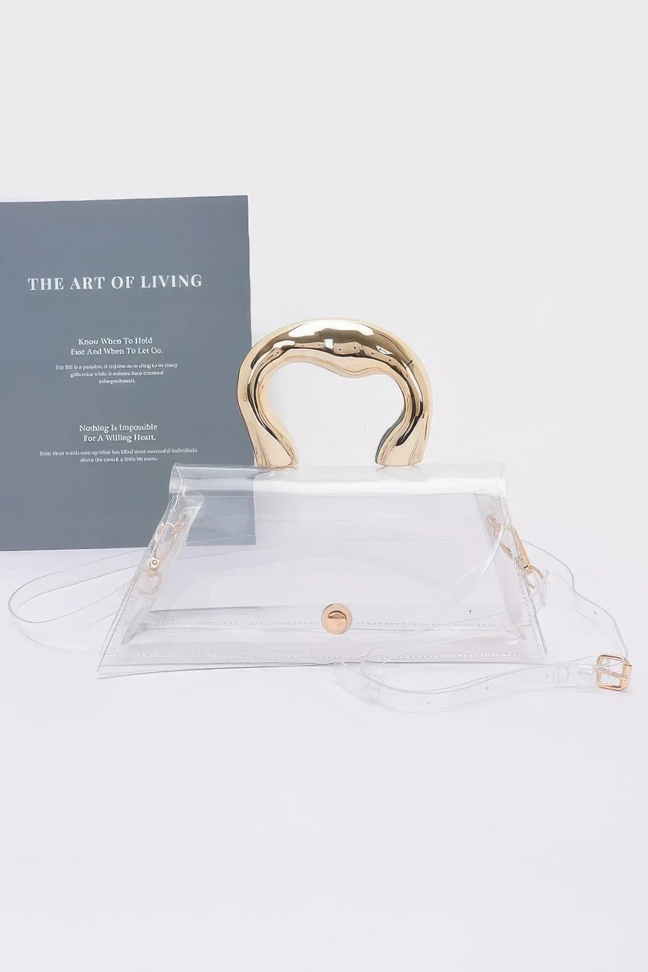 Pvc Clear Metal Handle Flap Bag | Mixtshop LLC Main image