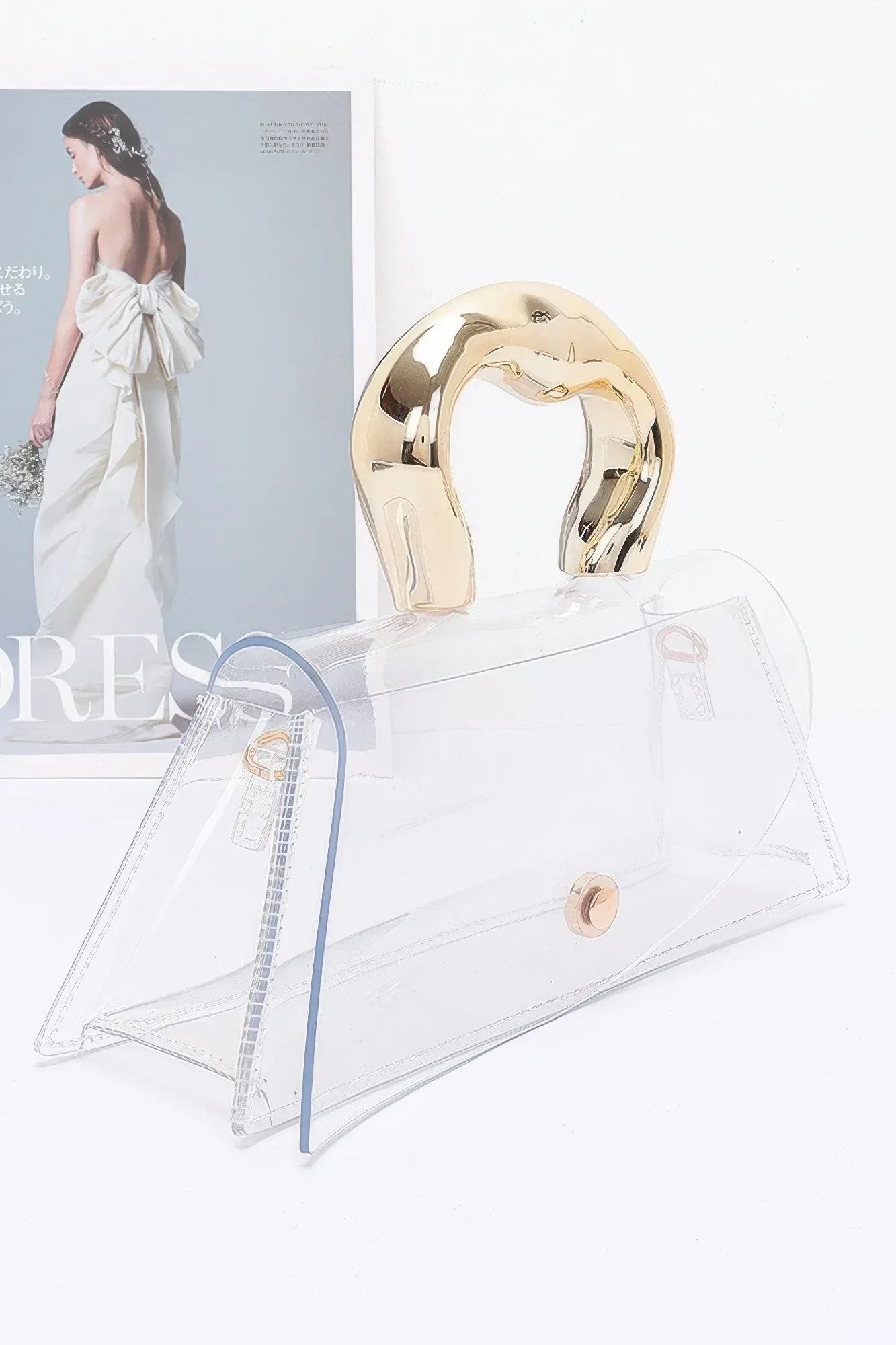 Pvc Clear Metal Handle Flap Bag | Mixtshop LLC