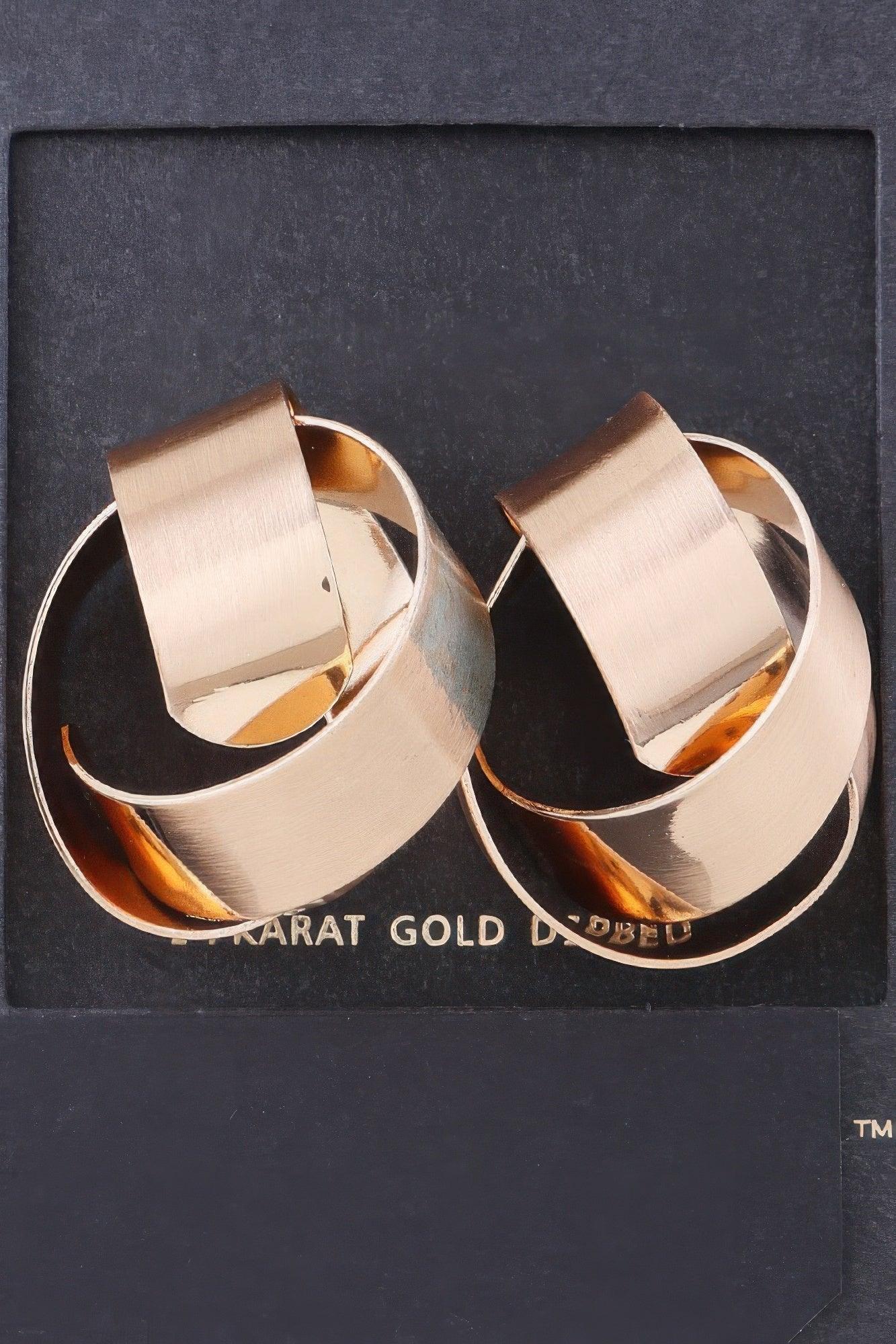 Delicate Shiny Curved Earrings | Mixtshop LLC Main image