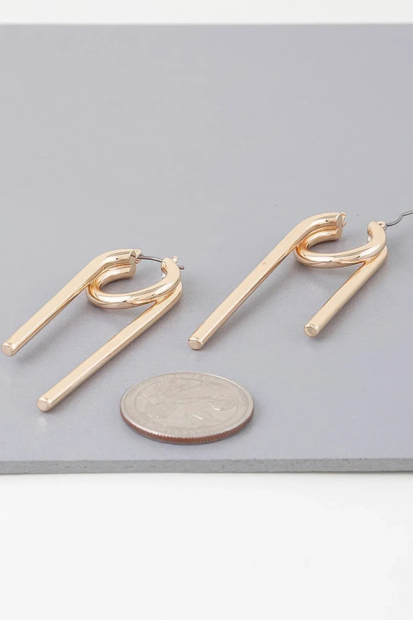 Multi Shiny Modern Drop Earrings Secondary image