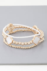 Triple Stone Marble Beaded Bracelet | Mixtshop LLC