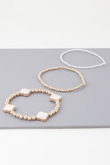 Triple Stone Marble Beaded Bracelet | Mixtshop LLC