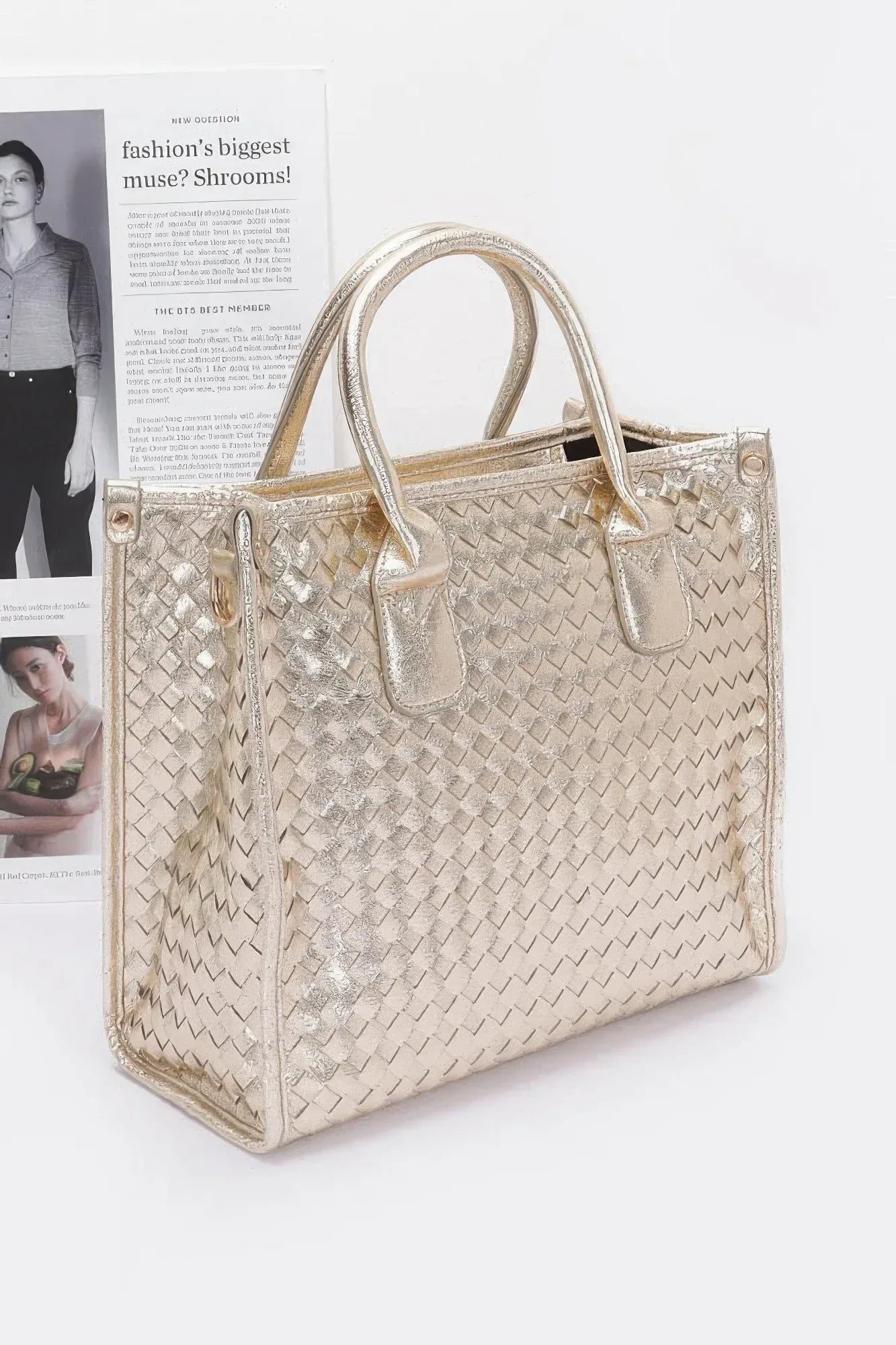 Metallic Braided Tote Bag Secondary image