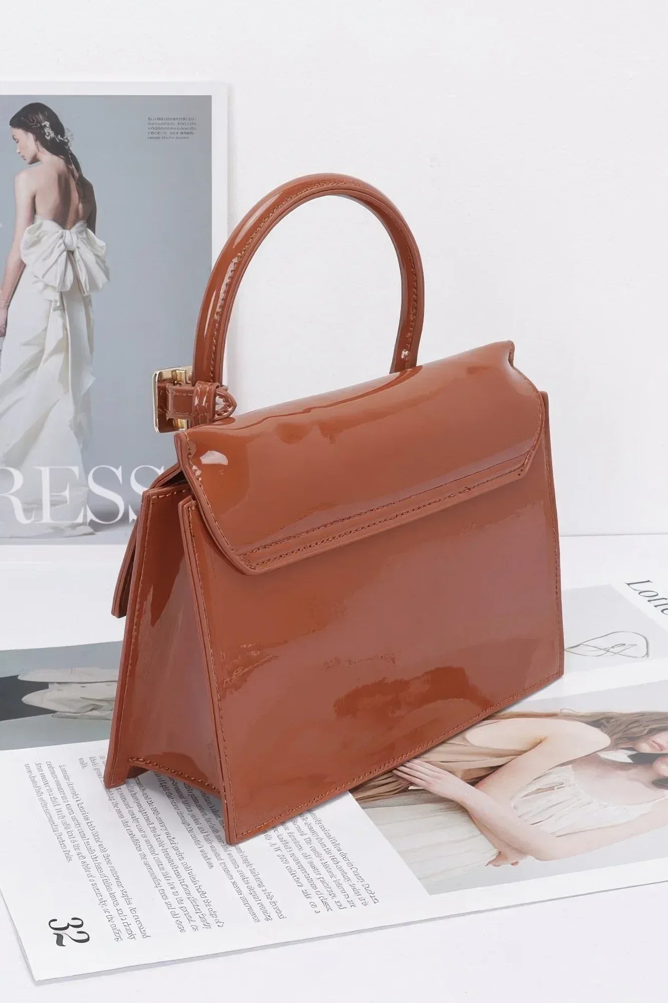 Embossed Enamel Top Handle Bag | Mixtshop LLC
