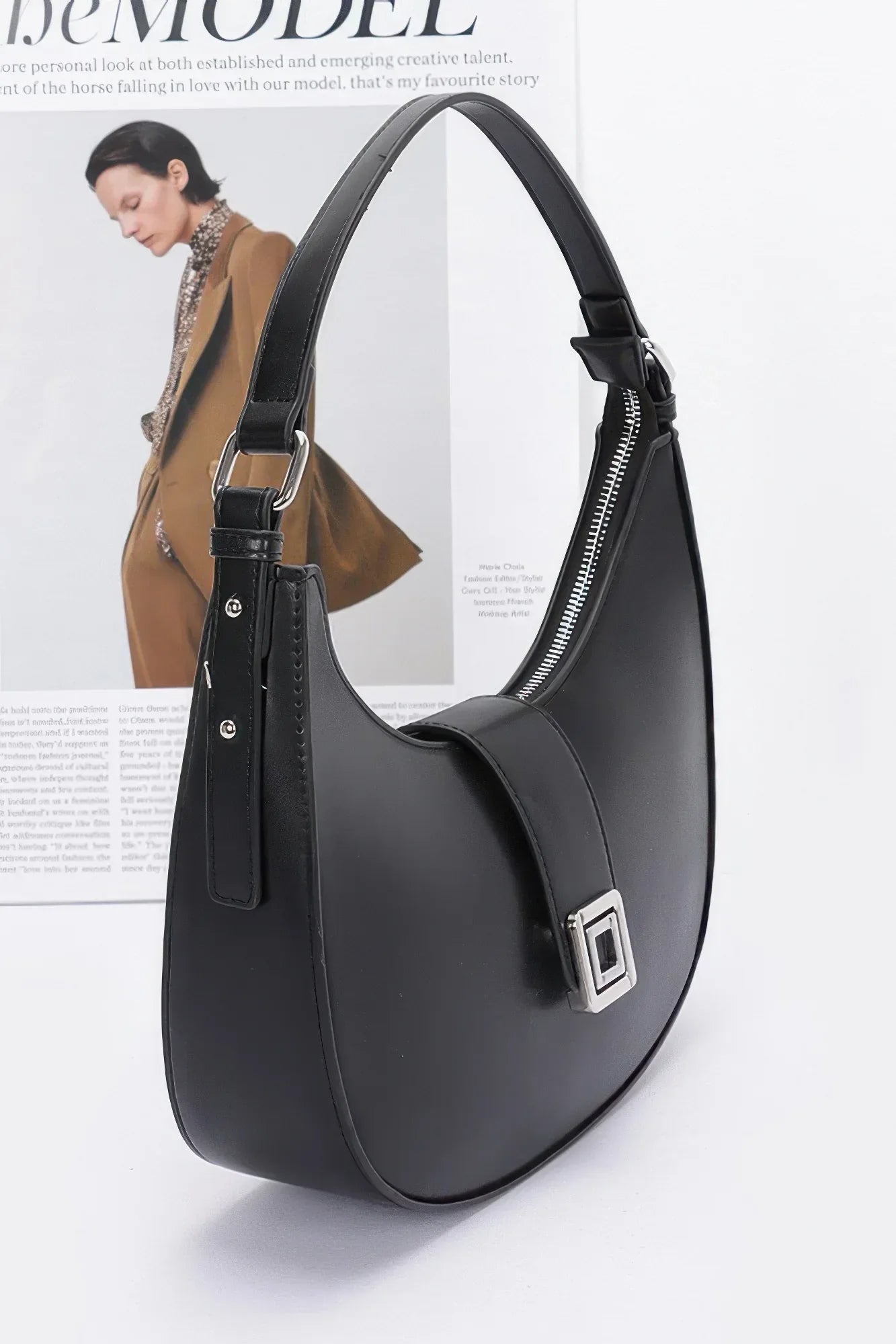 Faux Leather Hobo Bag Secondary image
