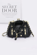 Faux Leather Jacket Style Crossbody Bag | Mixtshop LLC