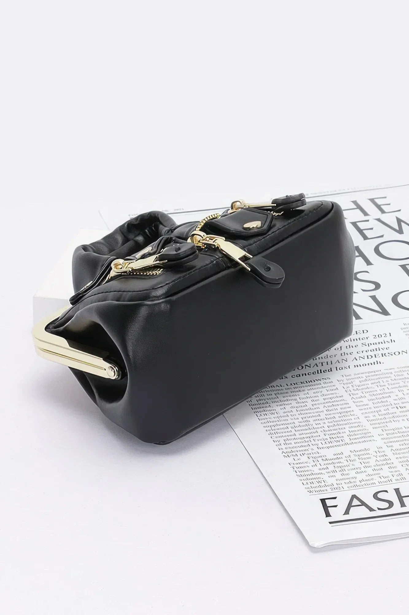 Faux Leather Jacket Style Crossbody Bag | Mixtshop LLC