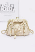 Faux Leather Jacket Style Crossbody Bag | Mixtshop LLC