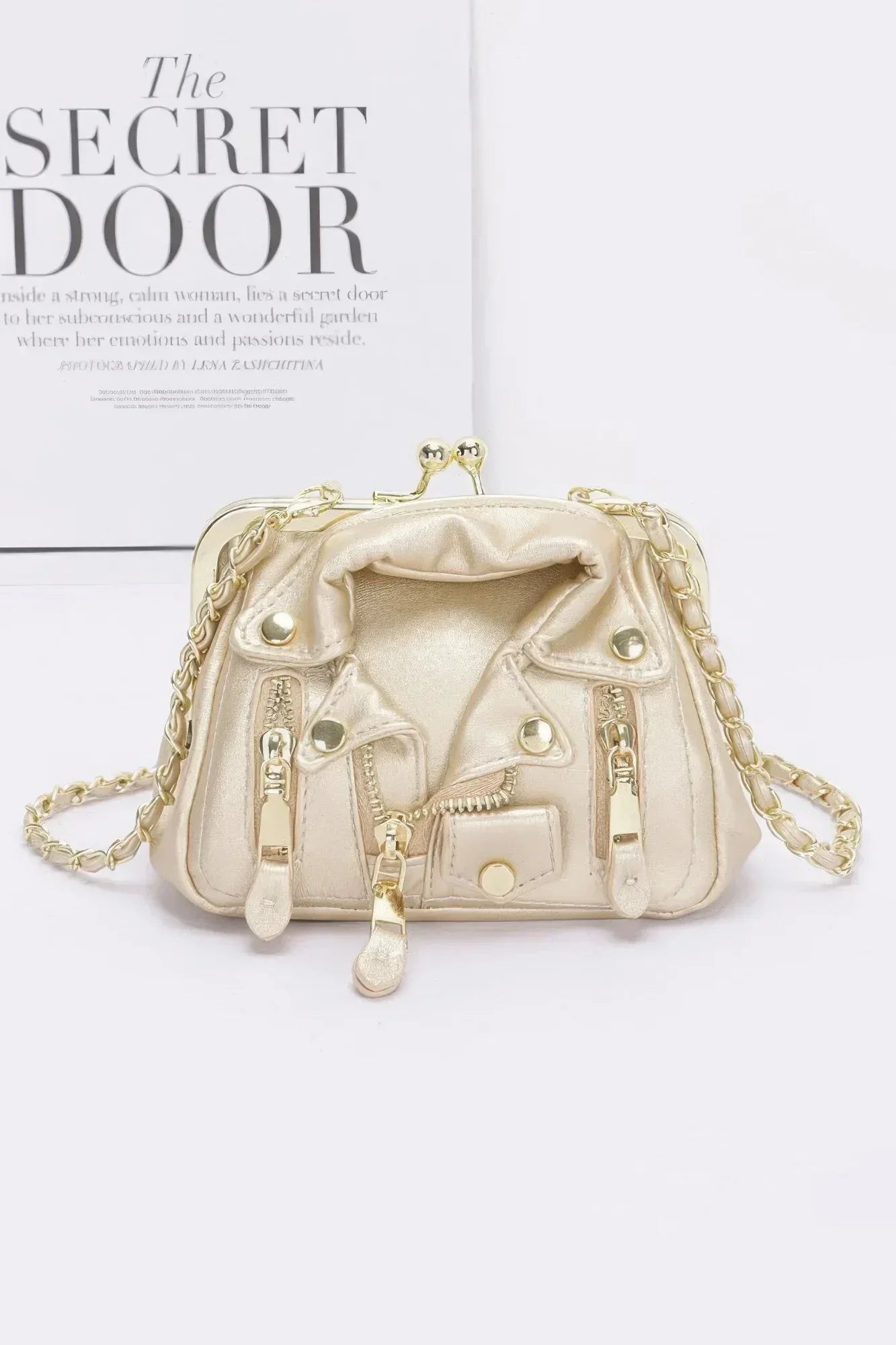 Faux Leather Jacket Style Crossbody Bag | Mixtshop LLC