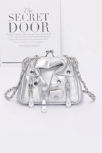Faux Leather Jacket Style Crossbody Bag | Mixtshop LLC