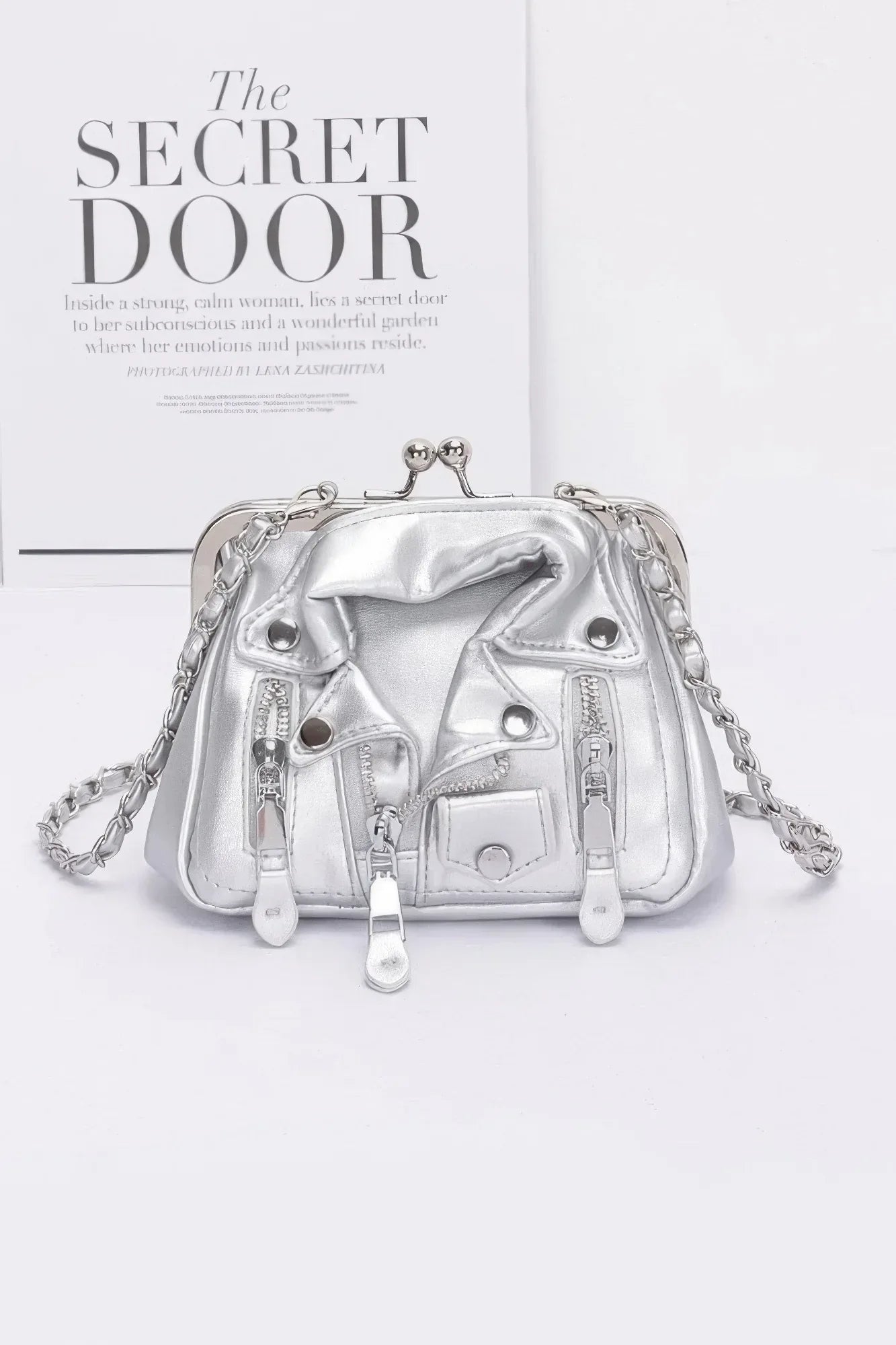 Faux Leather Jacket Style Crossbody Bag | Mixtshop LLC