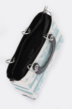 Embroidery Faux Leather Tote Bag | Mixtshop LLC
