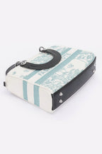 Embroidery Faux Leather Tote Bag | Mixtshop LLC
