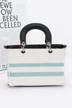 Embroidery Faux Leather Tote Bag | Mixtshop LLC