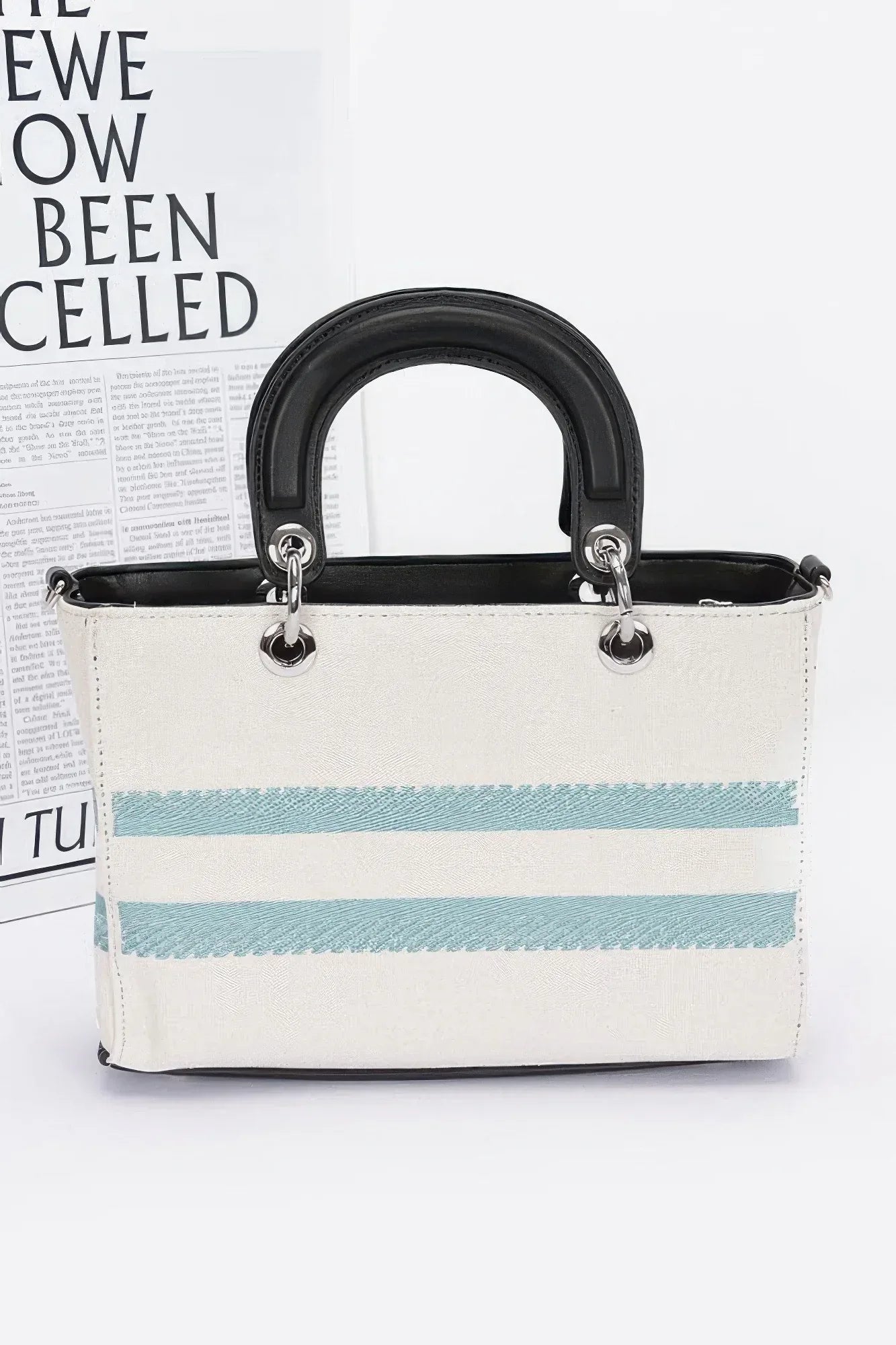 Embroidery Faux Leather Tote Bag | Mixtshop LLC